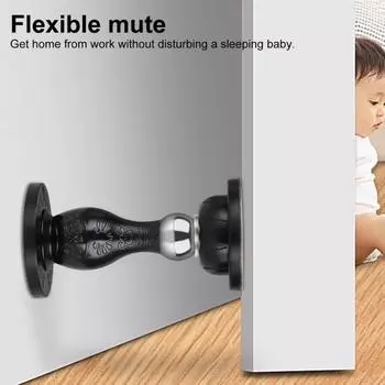 Буферный металлический полезный самоклеящийся дверной держатель без повреждений, дверной стопор B белый