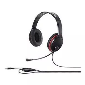 Buffalo BSHSHCS300BK binaural headband headset 4 poles