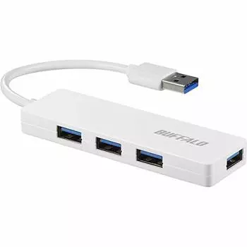 Buffalo Compatible USB Hub A Male USB A Female x BSH4U120U3WH USB3.0 [USB - 4] (White)