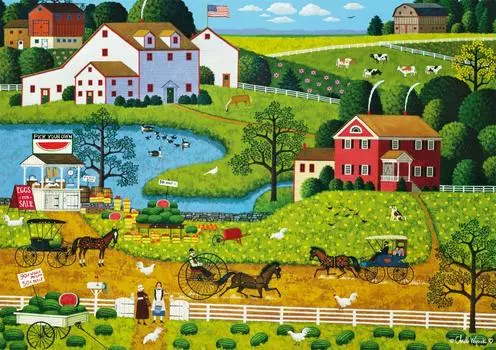 Buffalo Games Charles Wysocki Jolly Hill Farms 500 элементов пазл - - -