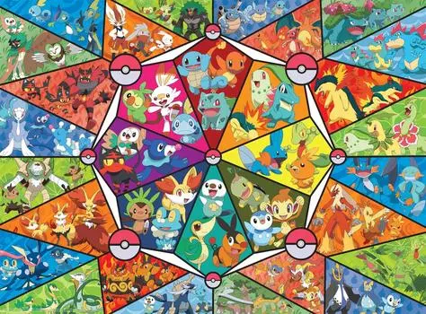 Buffalo Games Pokemon Glass Starter 1000 элементов головоломки для взрослых сложная головоломка идеально подходит для игровой ночи готовый размер x - - окрашенный - - -