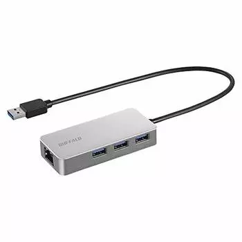 BUFFALO Giga Compatible Docking Station LAN Adapter Equipped with Wired LAN Port USB3.2 (Gen1) Japanese Manufacturer Silver LUD-U3-AGHSV/N