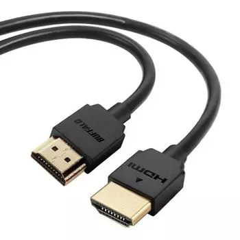 Buffalo HDMI Soft Cable 1m ARC compatible 4K x 2K compatible [HIGH SPEED with Ethernet certified product] BHDY10BK/N