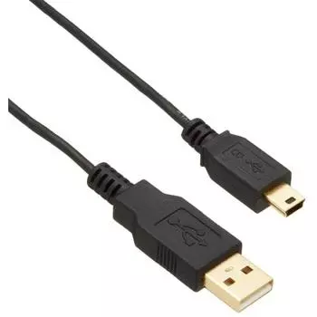 BUFFALO USB2.0 Cable (A to miniB) for Camera Slim Type Black 1m BSUAMNSM210BK