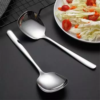 Buffet Spoon Topic Stainless Steel Large Multi-purpose Mirror Polished For Dinner Ice Cream Dessert Watermelon Kitchen Tableware
