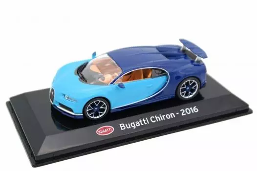 Bugatti Chiron Мини-автомобиль BUGATTI CHIRON LE PATRON 2016 С ВИТРИНОЙ Два 1/43 (Синий тон) [Элемент] синий