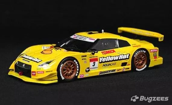 Bugsies Yellow Hat YMS Tomica 2008 1/32 #3 GT-R жёлтый