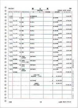 Бухгалтерская книга Яёи, 3 строки, выписка, бумага 335001 (разрезать бумагу)
