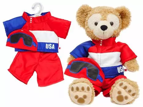 Build a Bear Plush Costume Set Snowboarder Duffy Dress Up Clothes Disney Build a Bear USA Snowboard Outfit