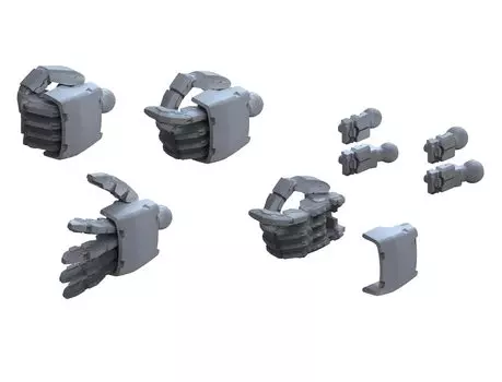 Builders Parts HD MS Hand 02 Dark Gray Scale Plastic Model (Zeon Series) 1/144