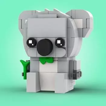 Building Block Animal Koala Baby Tree Bear Doll Model Assembled Toy Compatible Small Particle Set