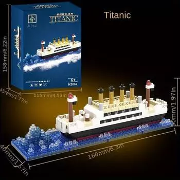 Building Block Assembly Toy Titanic Giant Boy Girl Puzzle Cruise Ship Model