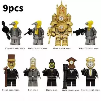 Building Skibidi Toilet Block Figurines Kids Assembly Toys Early Education Gift