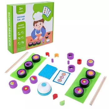 Building Wooden Sushi Toy With Multiparticle Blocks For Development Educational