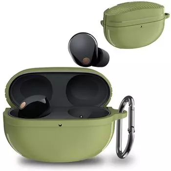 BUITFOU для Sony Чехол Sony Чехол из ТПУ Материал Чехол Отделяемая поверхность из углеродного волокна Чехол Sony Защита от падений Ударопрочный светодиодный свет Видимый карабин зелёный