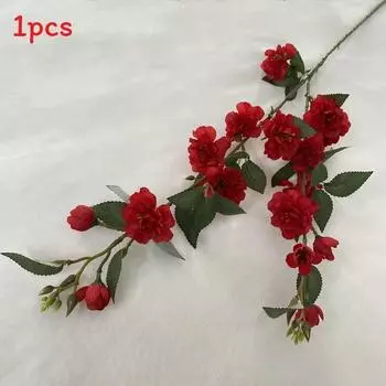 Букет цветов камелии для центра стола, подарки для дома, офиса, украшения красный
