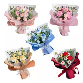 Букет цветов крючком Цветочные композиции для свадебной церемонии дня рождения