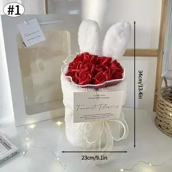 Букет цветов на День святого Валентина Kawaii Милый мыльный цветок Подарок на День святого Валентина Товары на годовщину День рождения Подарок на вечеринку