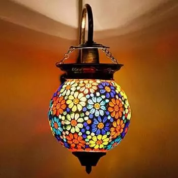 Букет цветов на вашей стене, стеклянный светильник в форме шара для гостиной и домашнего декора