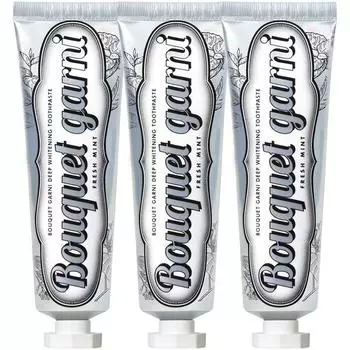 Букет Garni Deep Whitening Отбеливающая зубная паста Мята, 3 шт., 100г