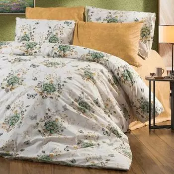 Buket Green Цветочный комплект из 6 двойных эластичных простыней пододеяльников