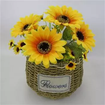 Букет искусственных цветов подсолнуха 1 шт. Юбилей