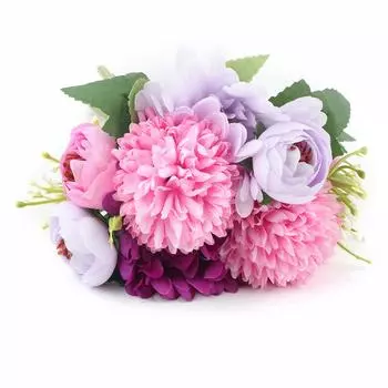 Букет из искусственного шелка для дома, цветочные украшения для свадебной вечеринки в саду