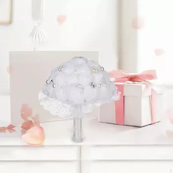 Букет из искусственных роз для свадеб, осыпание цветами торжеств бежевый