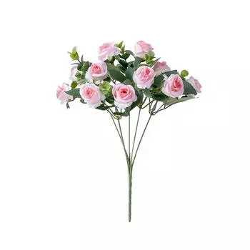 Букет из искусственных роз, украшение для гостиной, цветы, свадебный садовый комплект скатертей, искусственные цветы One Size розовый