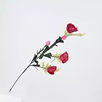 Букет из роз в европейском стиле, свадебная композиция, цветочная композиция, украшение дома, фото-имитация, 3 ветки роз из пенополиэтилена красный