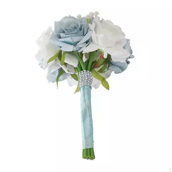 Букет из шелковых цветов для свадеб, домашнего декора и торжеств 18cm width