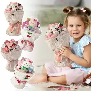 Букет на день рождения Кукла Мультяшная плюшевая кукла Букет Готовый детский подарок One Size