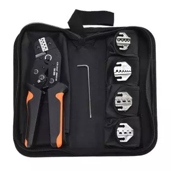 Buketool SN-58B Комплект обжимных клещей для быстрой замены губок для вкладки 2,8/4,8/6,3/трубки/фотоэлектрических/изолированных/Dupont клемм, электрический инструмент