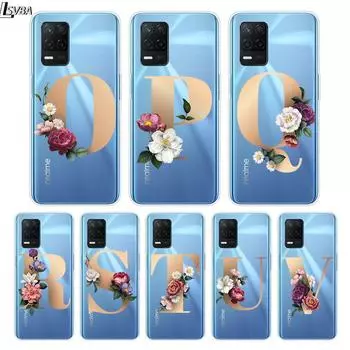 Буква алфавита цветы Z для Realme 8 8i V3 V5 GT Neo Flash Edition Explorer Master Neo2 Narzo 30 50i 50A C21Y чехол для телефона Realme 8 4G