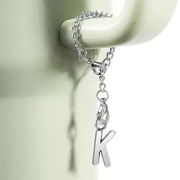 Буква Charm Аксессуары для чашки Initial Name Id Персонализированная ручка Charm для стакана Буква Charm Цепочка Key Charm as the picture