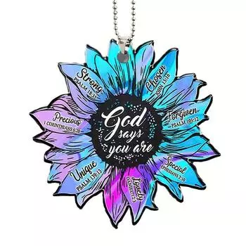 Буква Красочный Подсолнух Дверная табличка Подвесное украшение, Домашний Декор Автомобильное Зеркало Заднего Вида Подвеска Праздничное Украшение Аксессуар