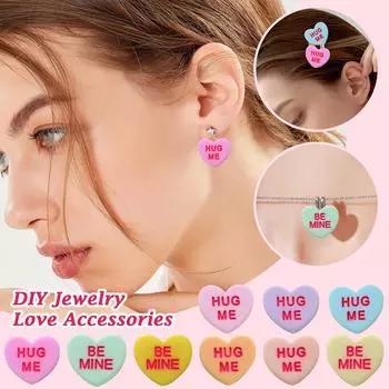 Буква Love Смола DIY Ювелирные изделия Аксессуары Ожерелье Подвеска Серьги Шпильки Аксессуары One Size жёлтый