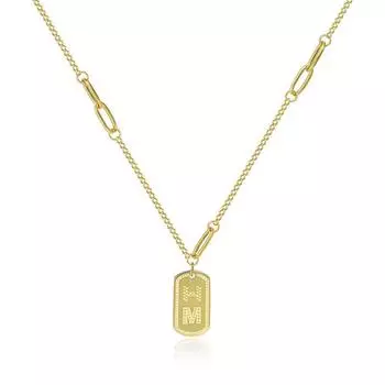 Буква M, простое ожерелье из титановой стали, высококачественный нишевый дизайн, цепочка на ключицу из нержавеющей стали, украшение на ожерелье для женщин