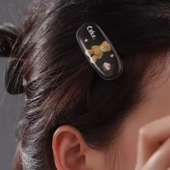 Буква Милая Заколка Для Волос Геометрия Медведь Заколка Ретро Ежедневно Style 5