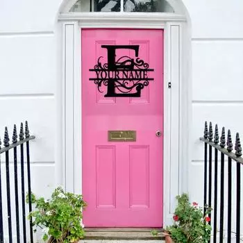 Буквенный знак, сверхмощный свадебный подарок, нержавеющий, привлекательный фермерский дом, передняя дверь, крыльцо, буквенный знак, уличный