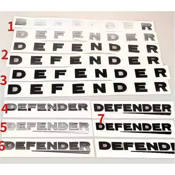 Буквы ABS эмблема для DEFENDER Offroad Стайлинг автомобиля передний капот нижняя крышка багажника табличка с логотипом наклейка старый до 2020 года 1