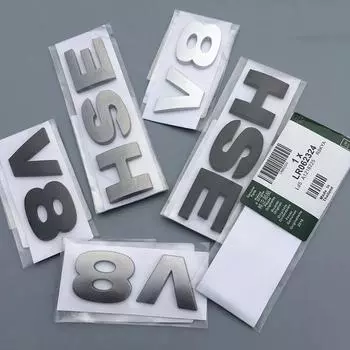 Буквы-эмблема V8, значок HSE для Discovery 3 4 Freelander 2, Стайлинг автомобиля, наклейка на багажник, глянцевый черный, серебристый, серый HSE чёрный