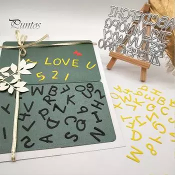 Буквы и фигуры, вырубные штампы, сделай сам, скрапбук, тиснение, бумажные карты, изготовление трафаретной формы серебряный