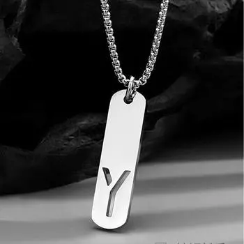 Буквы из титановой стали с инициалами, подарки, модные ювелирные изделия, мужское ожерелье, ожерелье в стиле Ins, свитер-цепочка O