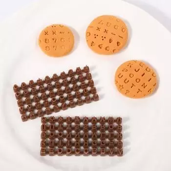 Буквы Печенье Штампы Форма для Глиняных Алфавитов Цифры Керамический Штамп Помадка Эмбоссер DIY Формочки для печенья Антипригарное Многоразовое Мыло Шоколад Выпечка Инструменты кофейный
