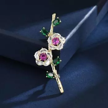 Булавка-антиблик, брошь, фиксированная одежда, свитер, пальто, красочные маленькие цветы, изысканная брошь, слегка инкрустированная цирконием.