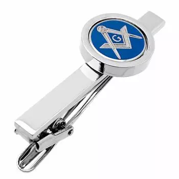 Булавка для галстука Freemason, зажим для галстука, булавка для галстука Все 3 цвета: черный, синий, белый (синий) синий