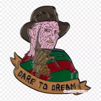 Булавка Фредди Крюгера «Кошмар на улице Вязов» Freddy Kr, термопереносная печать, виниловые нашивки, наклейки для одежды, аппликации «сделай сам», моющиеся нашивки