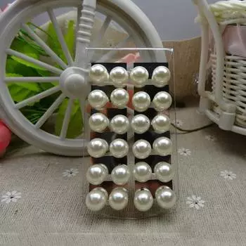 Булавка-гвоздик из смолы, пластик, простая имитация жемчужного шарика, железные серьги, ювелирные изделия 4mm