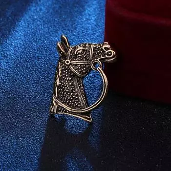 Булавка в виде головы лошади, подарок «сделай сам», легкий, шикарный, универсальный для взрослых, булавка для одежды, модные украшения античный серебряного